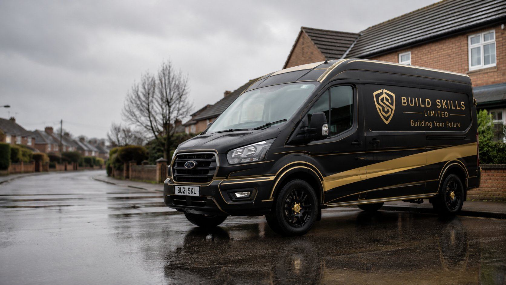 Build Skills Limited liveried works van on site in London